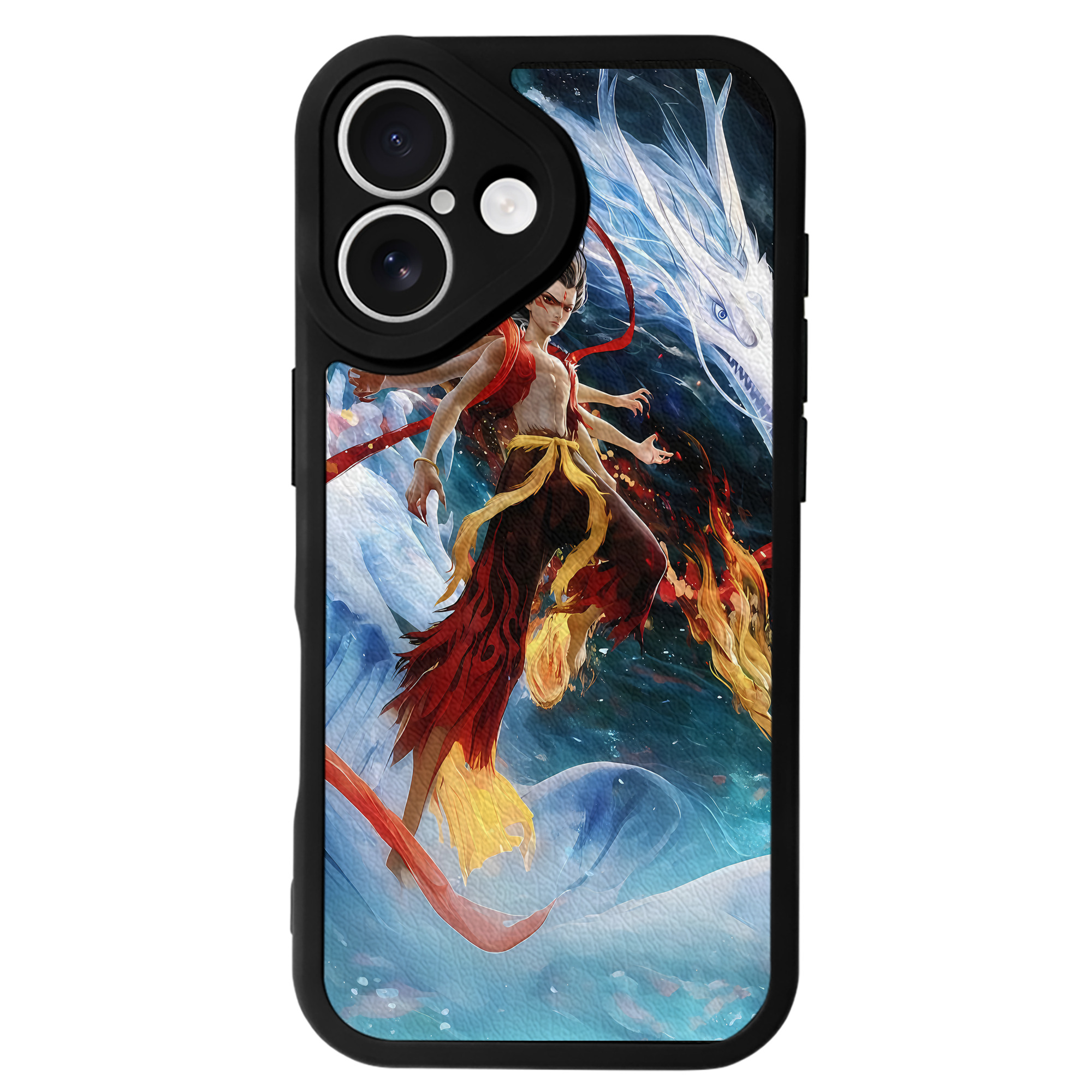 （画像用） Ne Zha 2 ナタ 魔童の大暴れ 【iPhone 16シリーズ対応】シリコンスマホケース（レザー調） 材質：シリコン